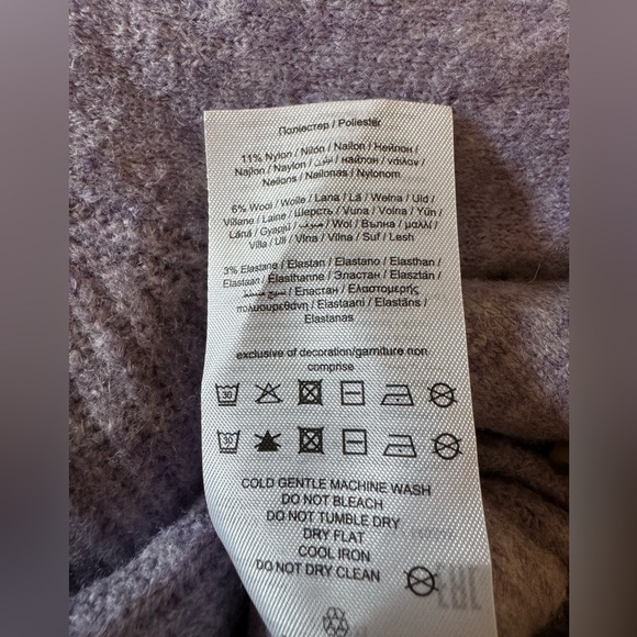 Purple CottageCore Soft Crop Sweater - Picture 11 of 11